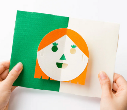 FACE POP UP CARD - girl