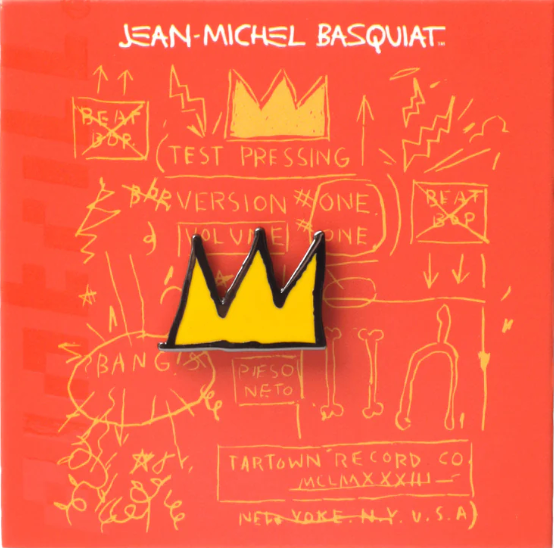 PINTRILL - JEAN-MICHEL BASQUIAT - Crown Pin- Yellow