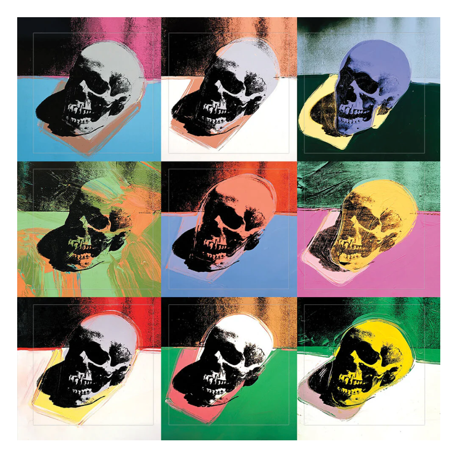 Skulls by Andy Warhol - Sheet of 9 Kiss-Cut Stickers