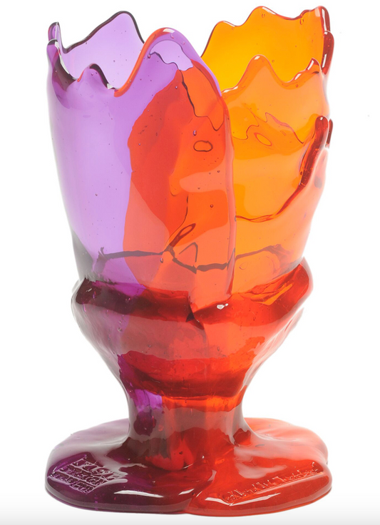 Corsi Twins C Vase - Small - Clear Orange, Purple