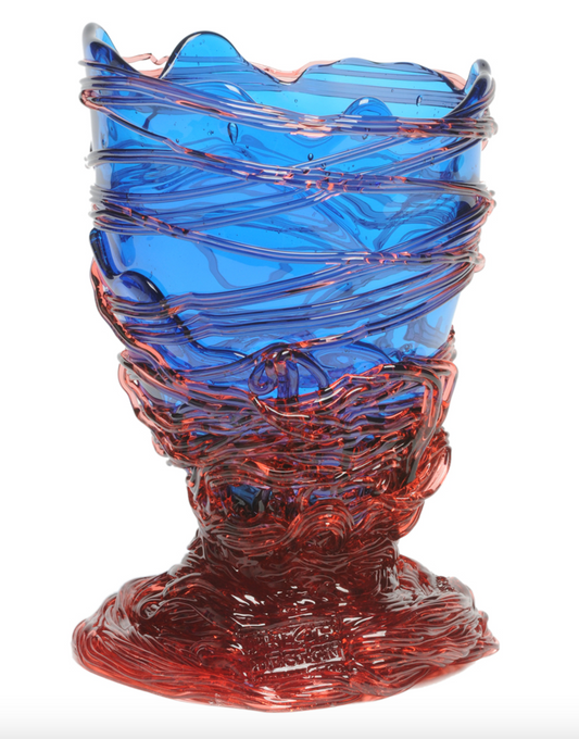 Corsi Spaghetti Vase - Large - Clear Blue, Fuchsia