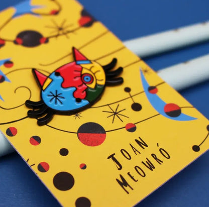 Joan Meowro Cat Artist Pin