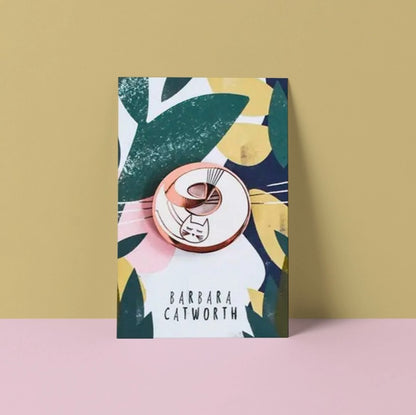 Barbara Catworth Cat Artist Pin