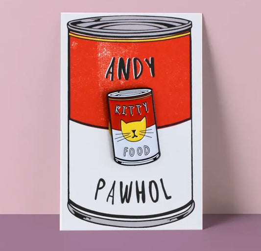Andy Pawhol Cat Artist Pin
