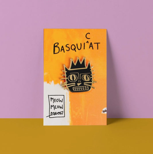 Basquicat Cat Artist Pin