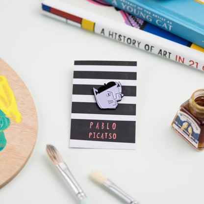 Pablo Picatso Cat Artist Pin