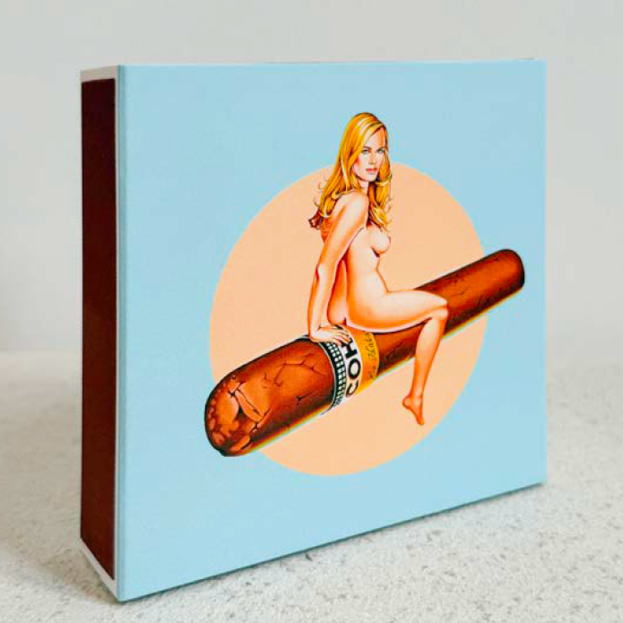 Small Hav-a-Havana Matchbox - Blue - Mel Ramos