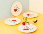 doodles salad plates - set of 4