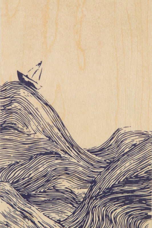 Wood Postcard Landscapes Sea