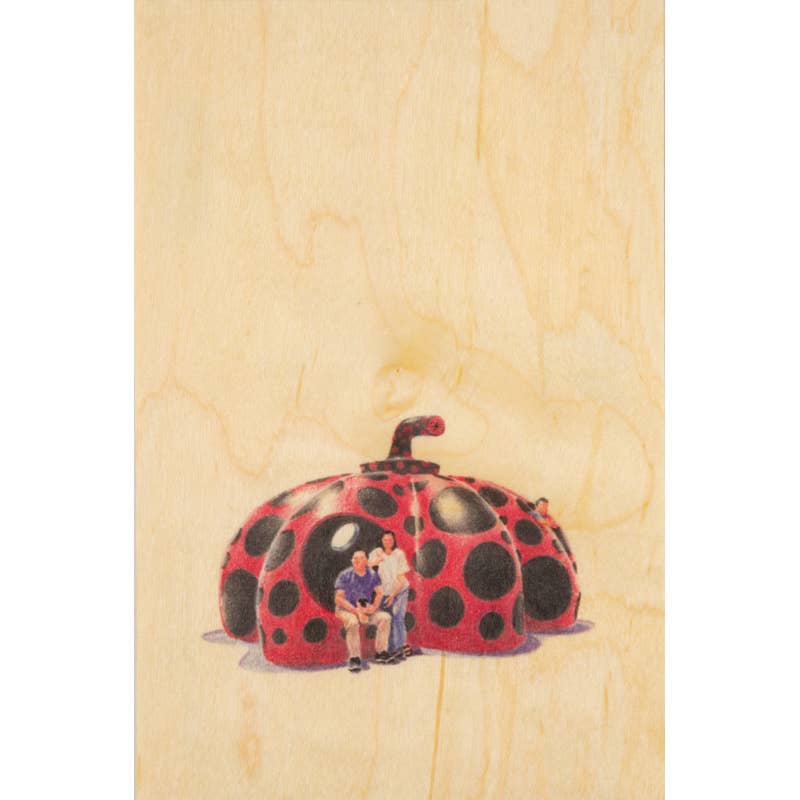 Wood Postcard People at Museum Kusama