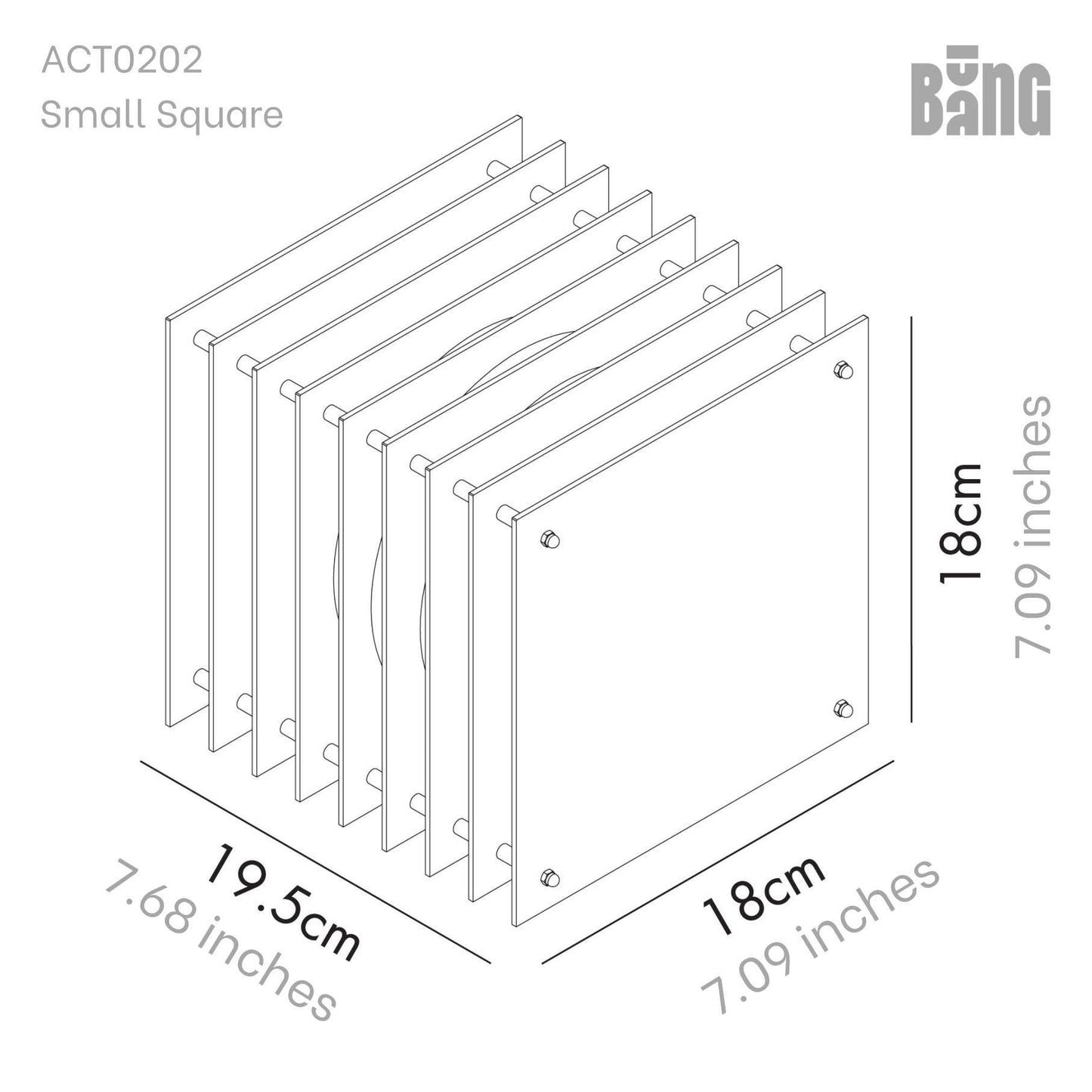 Lớp small square in electric pink acrylic