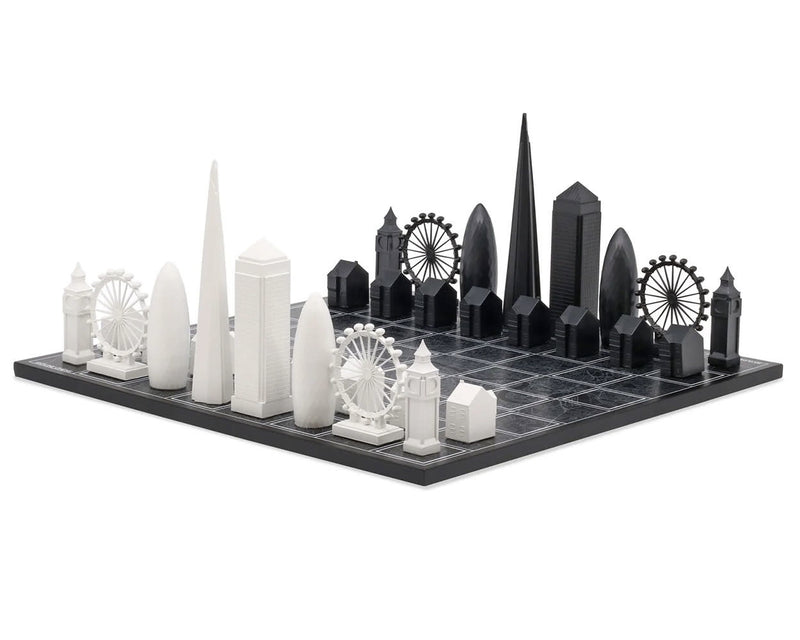 london chess set with city map board