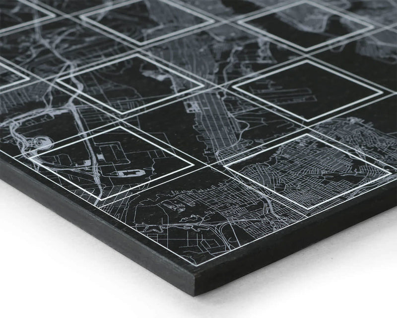 new york city chess set with city map board